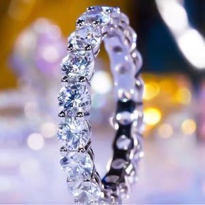 COPY - Eternity Ring for Women, 18k white gold S925 Moissanite size 12 (pm for …